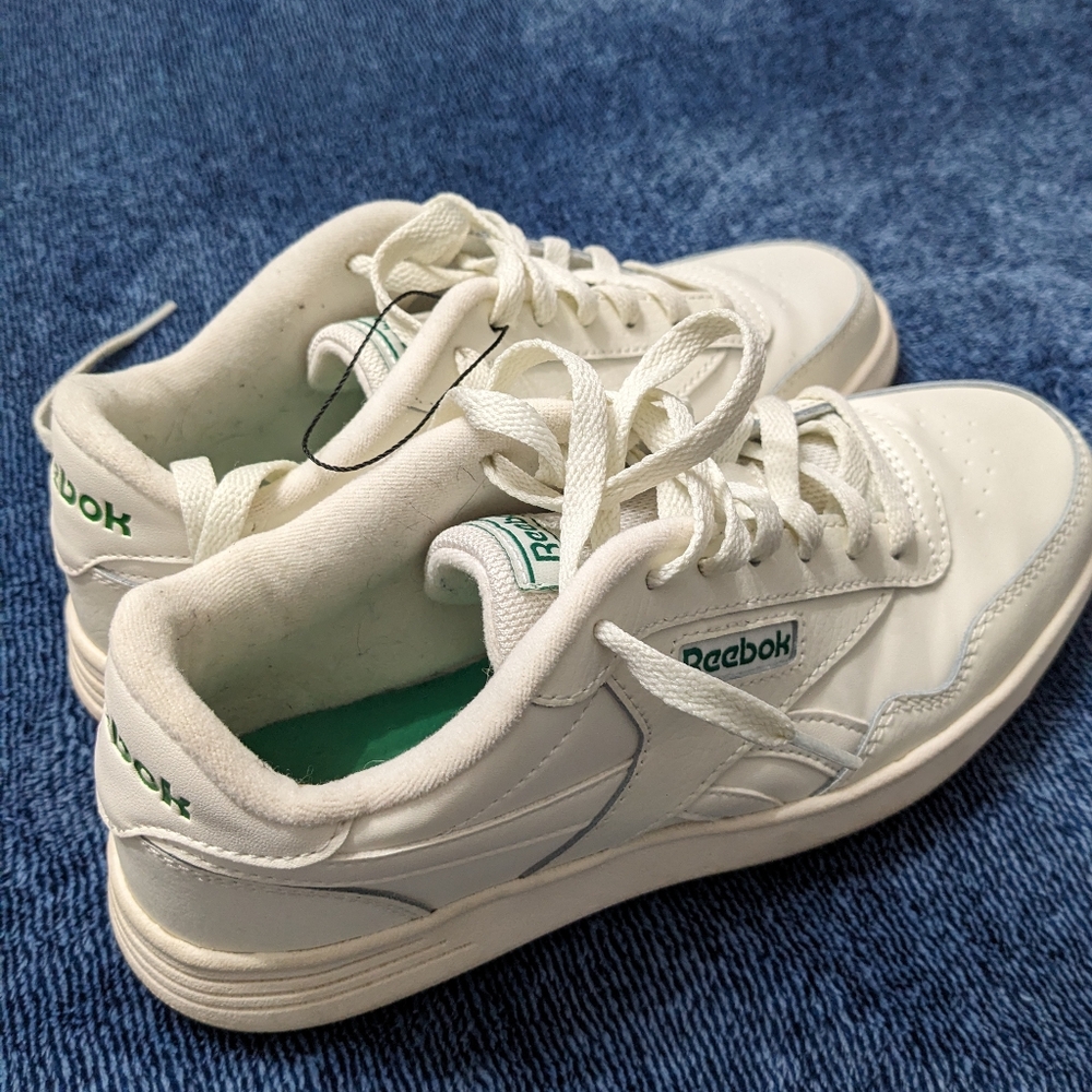 Reebok Classic White and Green Sneakers